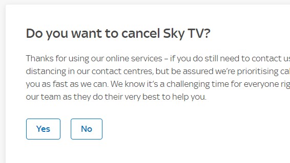 Cancel Sky Bill