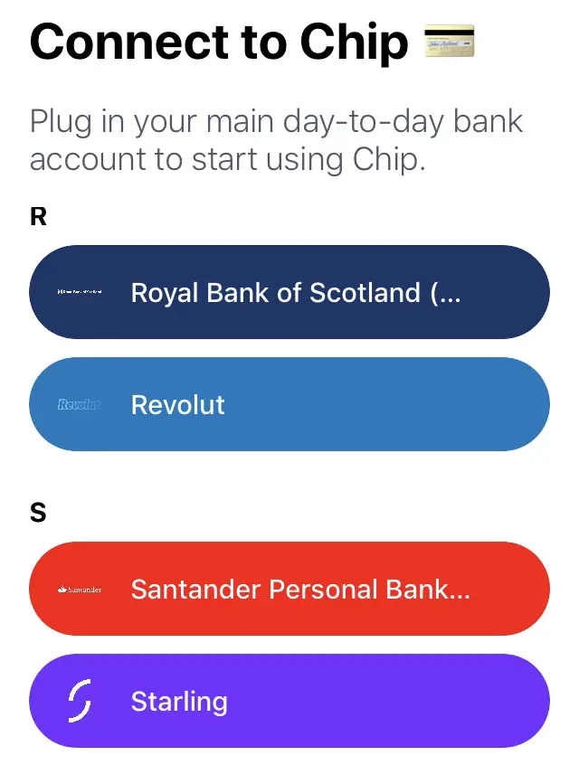 Connect Chip to Your Bank