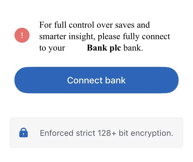 Fully connect to bank account