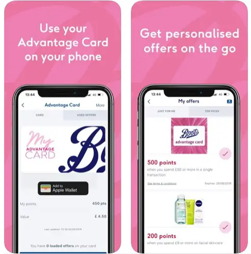 Boots Advantage Card App