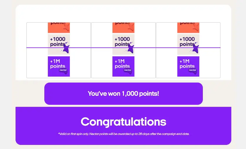 Win Free Nectar Points