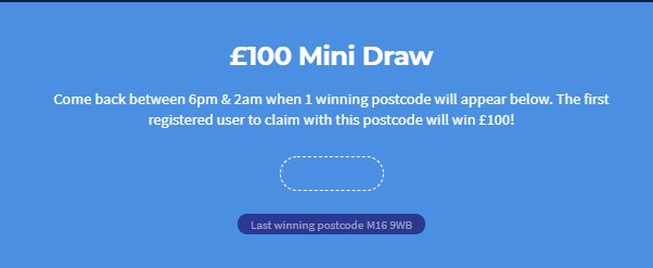 Pick My Postcode Mini Draw