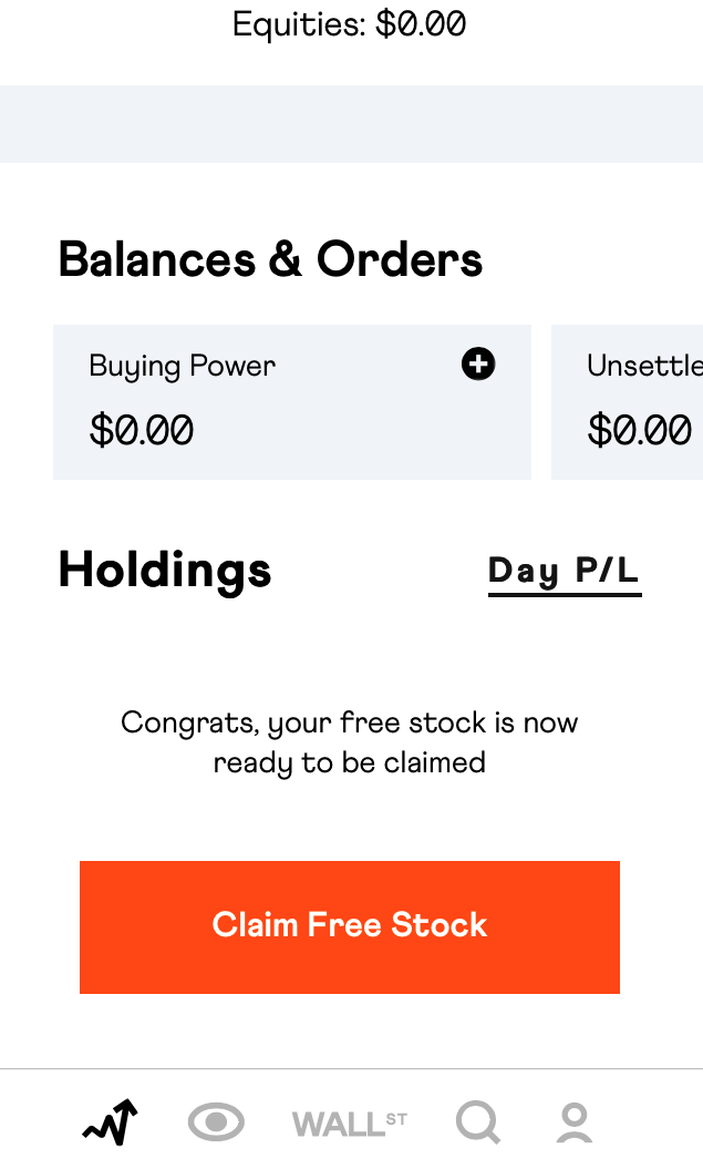 Claim Free Stock
