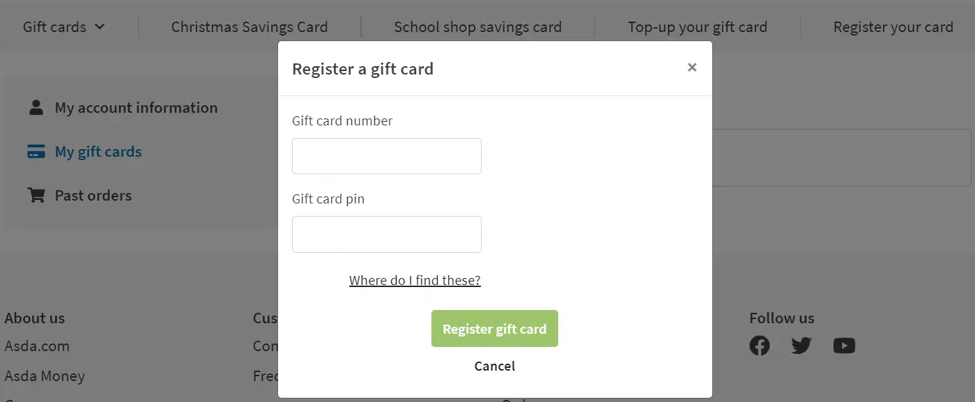 Register ASDA Christmas Savings Card