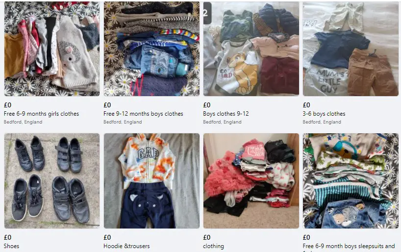 Free Baby Clothes on Facebook Marketplace