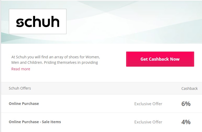 Schuh Cashback