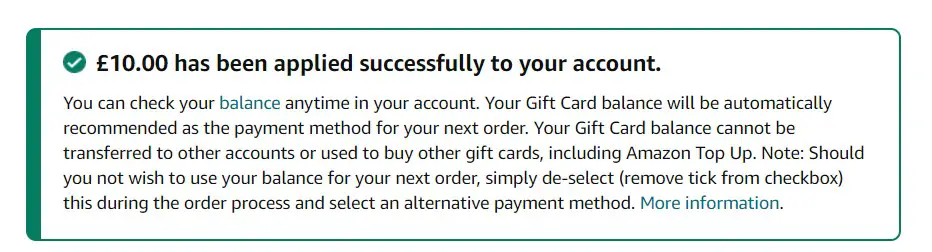 £10 Amazon Gift Card via Zilch