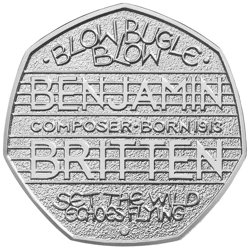 Benjamin Britten 50p Coin