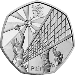 Volleyball 50p Coin
