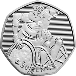 Wheelchair Rugby 50p Coin