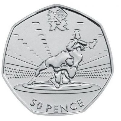 Olympic Wresting 50p Coin