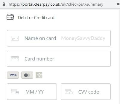 Clearpay payments