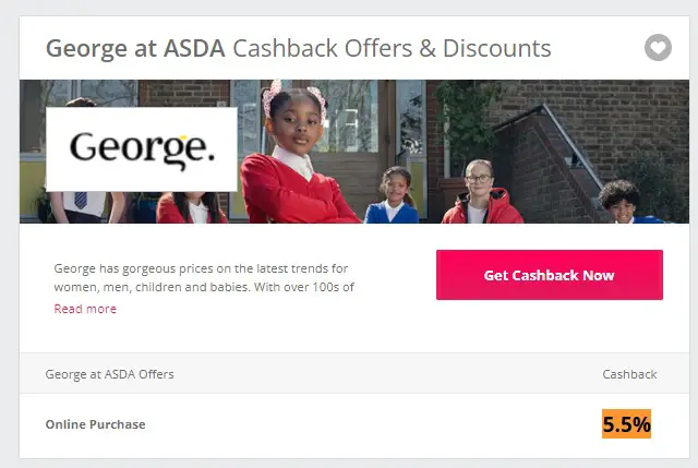 Topcashback ASDA George