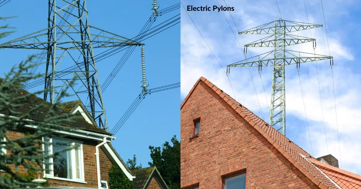 Electric Pylons over houses