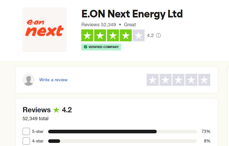 Eon Next Review Ratings are Great