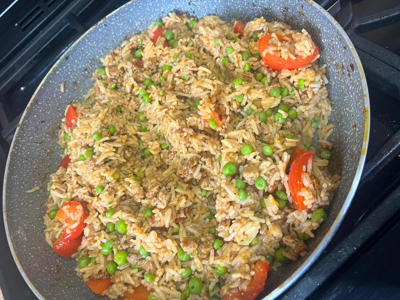 HelloFresh cooked Harrissa Pork Pilaf