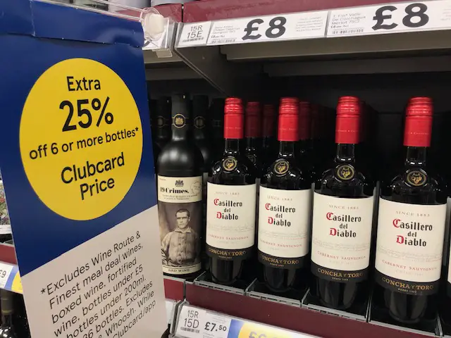 Tesco 25% Off 6 Bottles of Wine