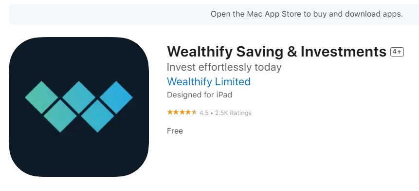 Wealthify App store review rating